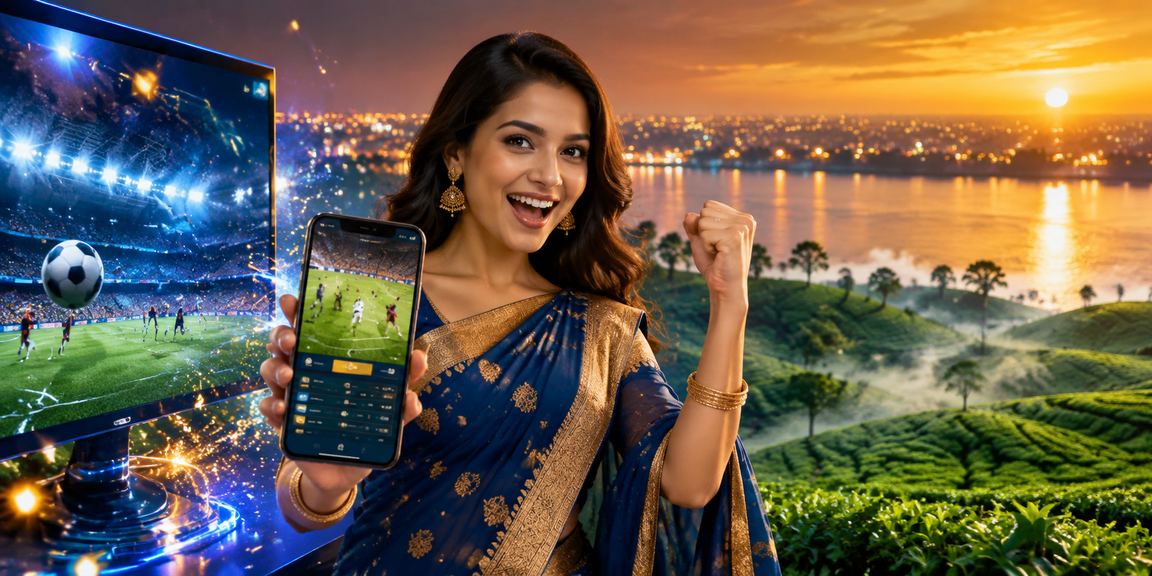 রাজশাহীর চা বাগানে স্পোর্টস বেটিং উপভোগ করছেন একজন বেটর